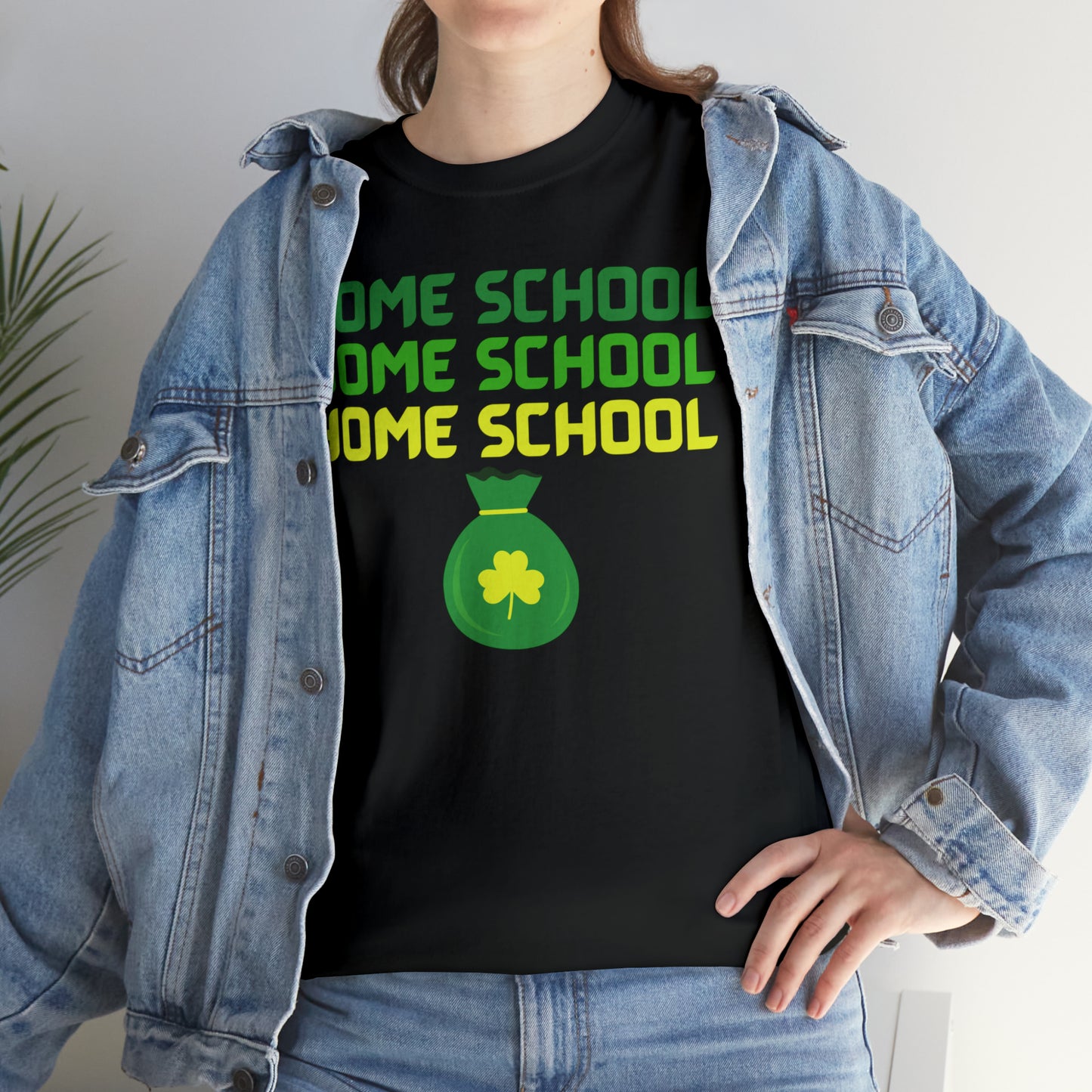 T-Shirt - Home School St Patrick's Day | Classic Fit | 100% Cotton | Heavy Cotton