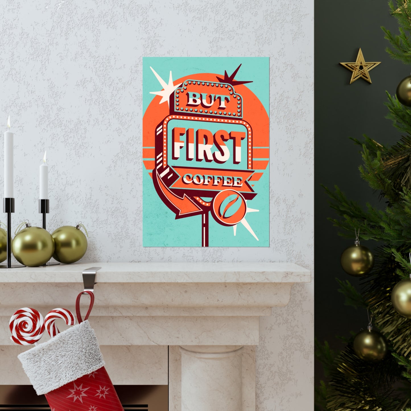 Poster - But First Coffee | Coffee Vintage | Premium Matte Poster