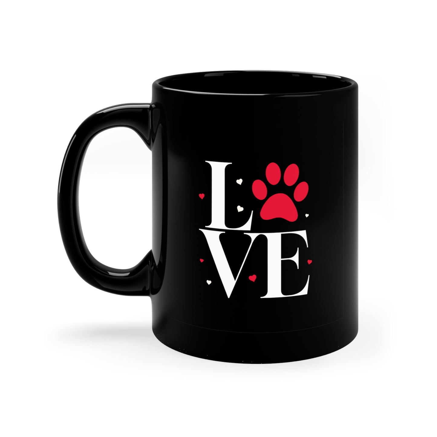 Coffee Mug - Pet Love | Black | Ceramic 11oz | Microwave and Dishwasher Safe