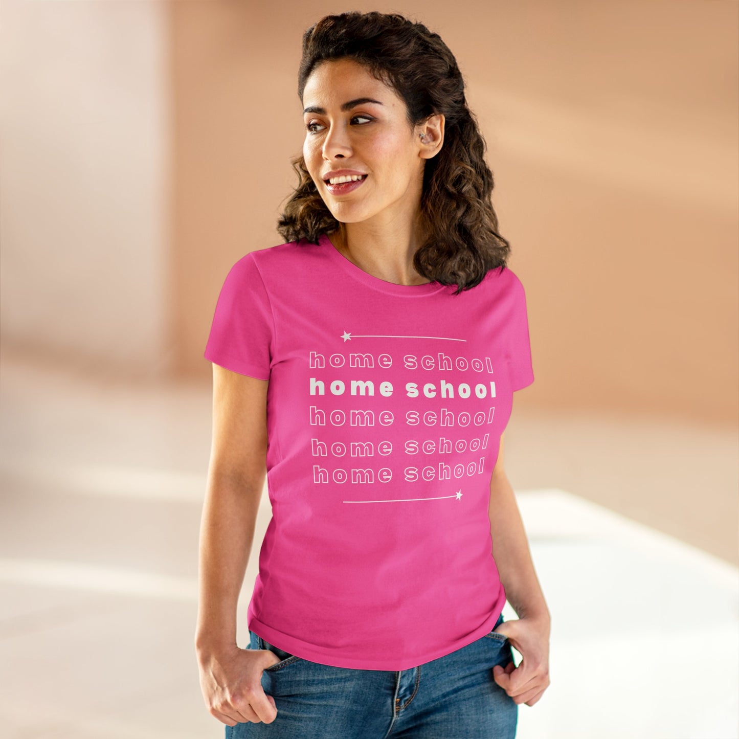 T-Shirt (Womens) - Holme School, Home School, Home School | Semi Fitted | 100% Cotton | Funny, Witty, Sarcastic