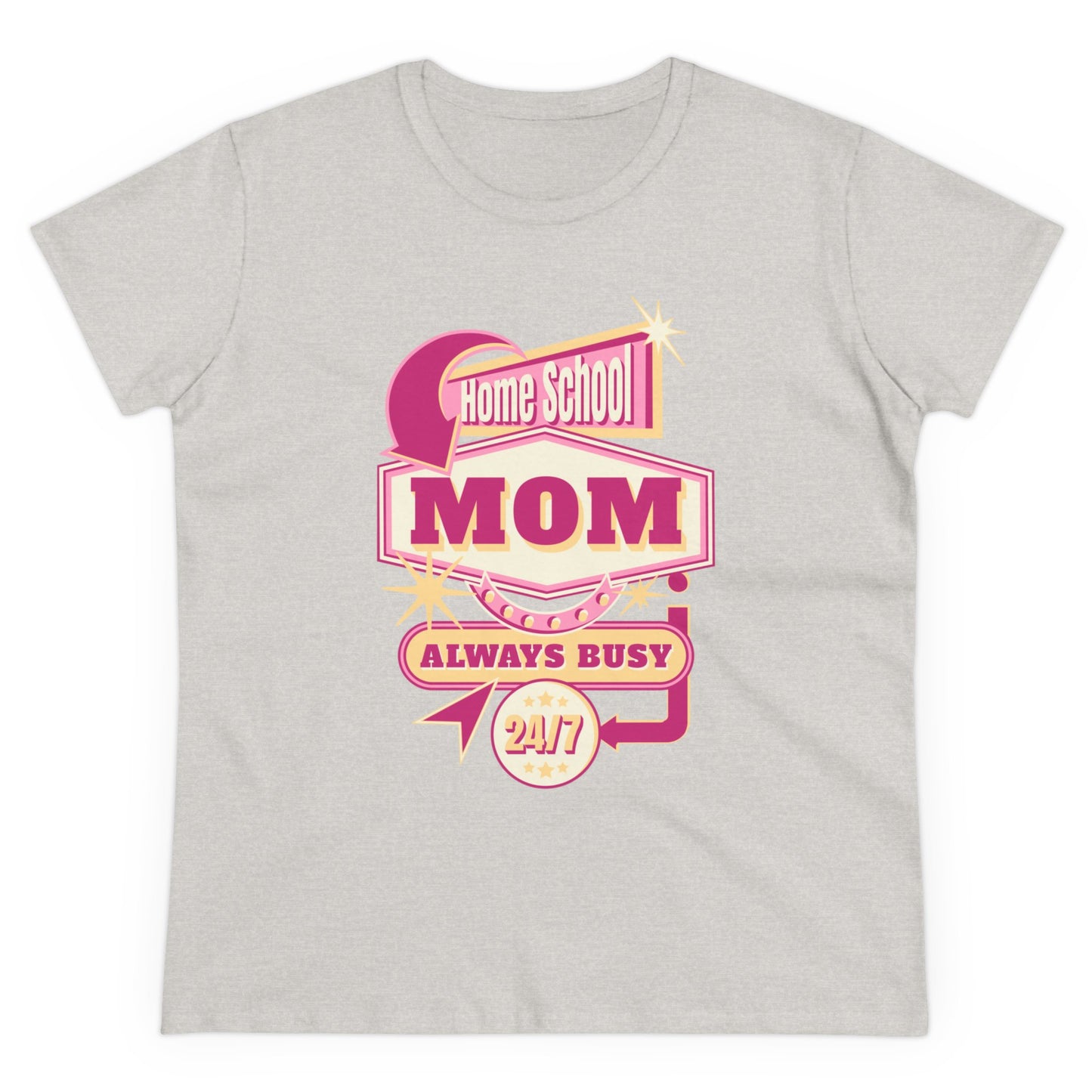 T-Shirt (Womens) - Home School Mom | Semi Fitted | 100% Cotton | Funny, Witty, Sarcastic