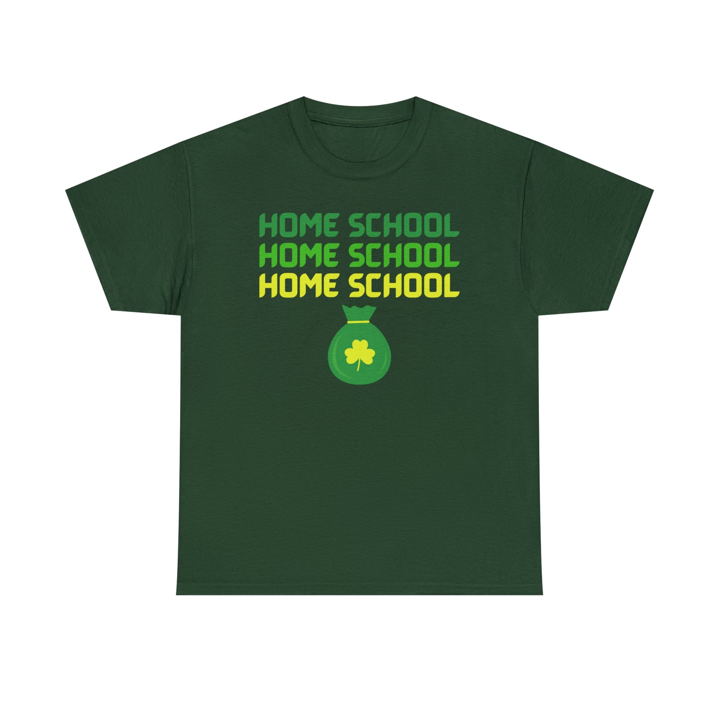 T-Shirt - Home School St Patrick's Day | Classic Fit | 100% Cotton | Heavy Cotton