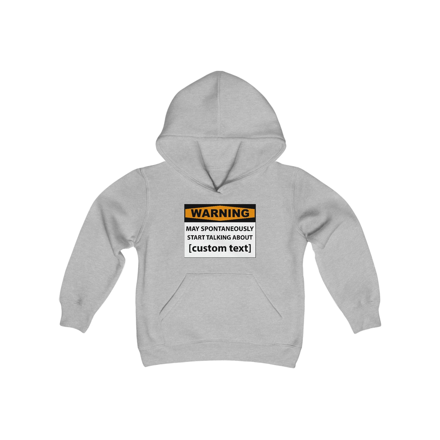 Sweater (Kids, CUSTOM) - Warning Logo | Hooded Sweater | Regular Fit