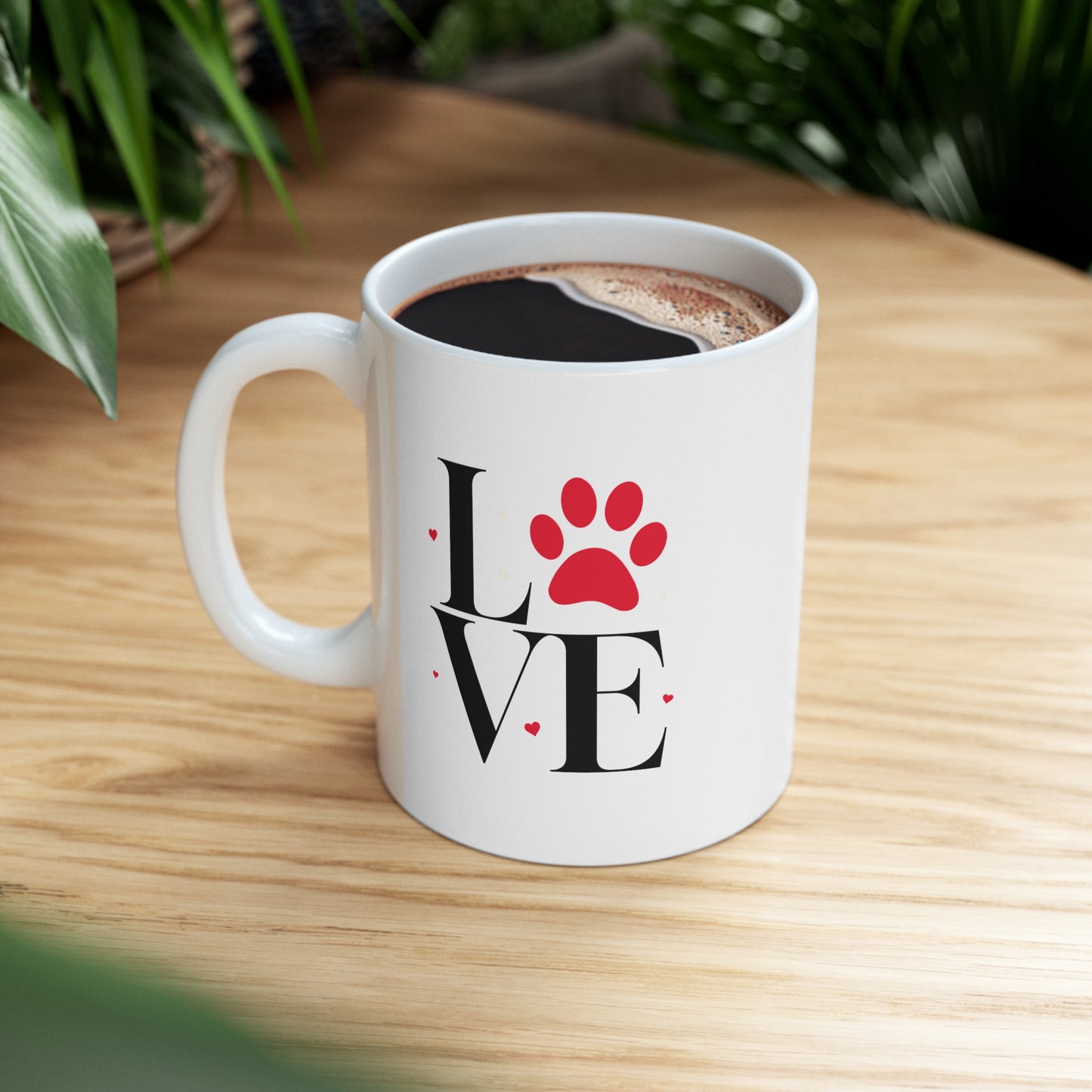 Coffee Mug - Pet Love | White | Ceramic 11oz | Microwave and Dishwasher Safe