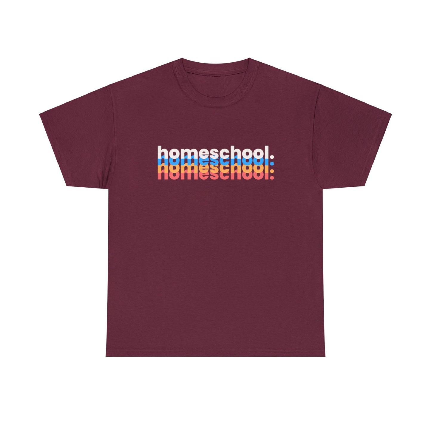 T-Shirt - Home School Blur | Classic Fit | 100% Cotton | Heavy Cotton