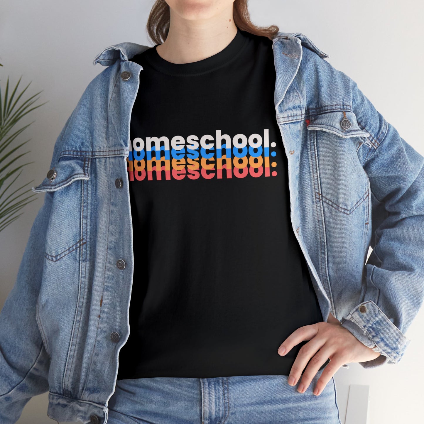 T-Shirt - Home School Blur | Classic Fit | 100% Cotton | Heavy Cotton