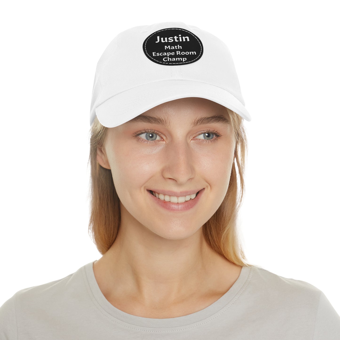 Hat (CUSTOM) - Baseball Hat | 100% Cotton | Patch 100% Leather | Pre-Curved Bill