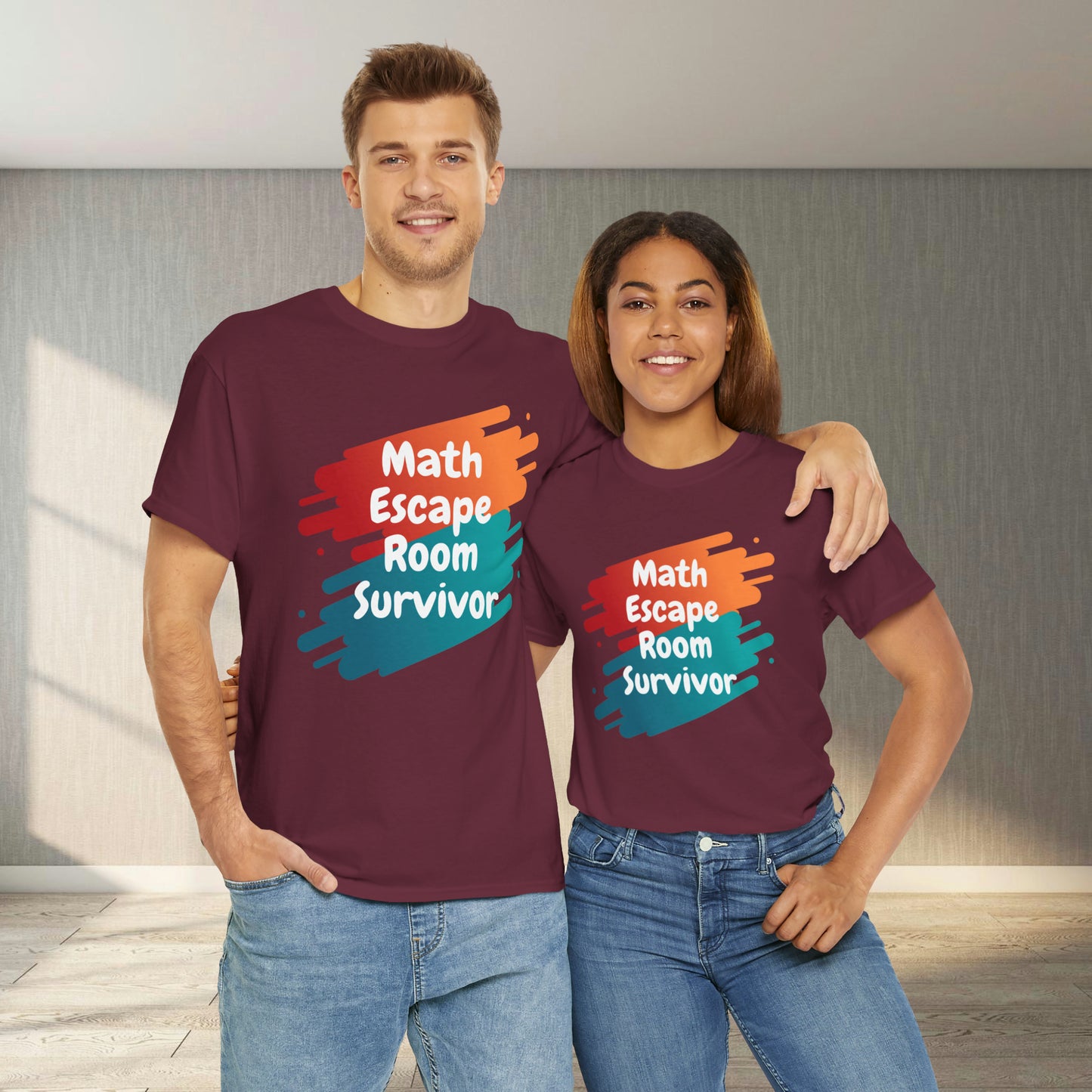T-Shirt - Math Escape Room Survivor | Classic Fit | 100% Cotton | Heavy Cotton