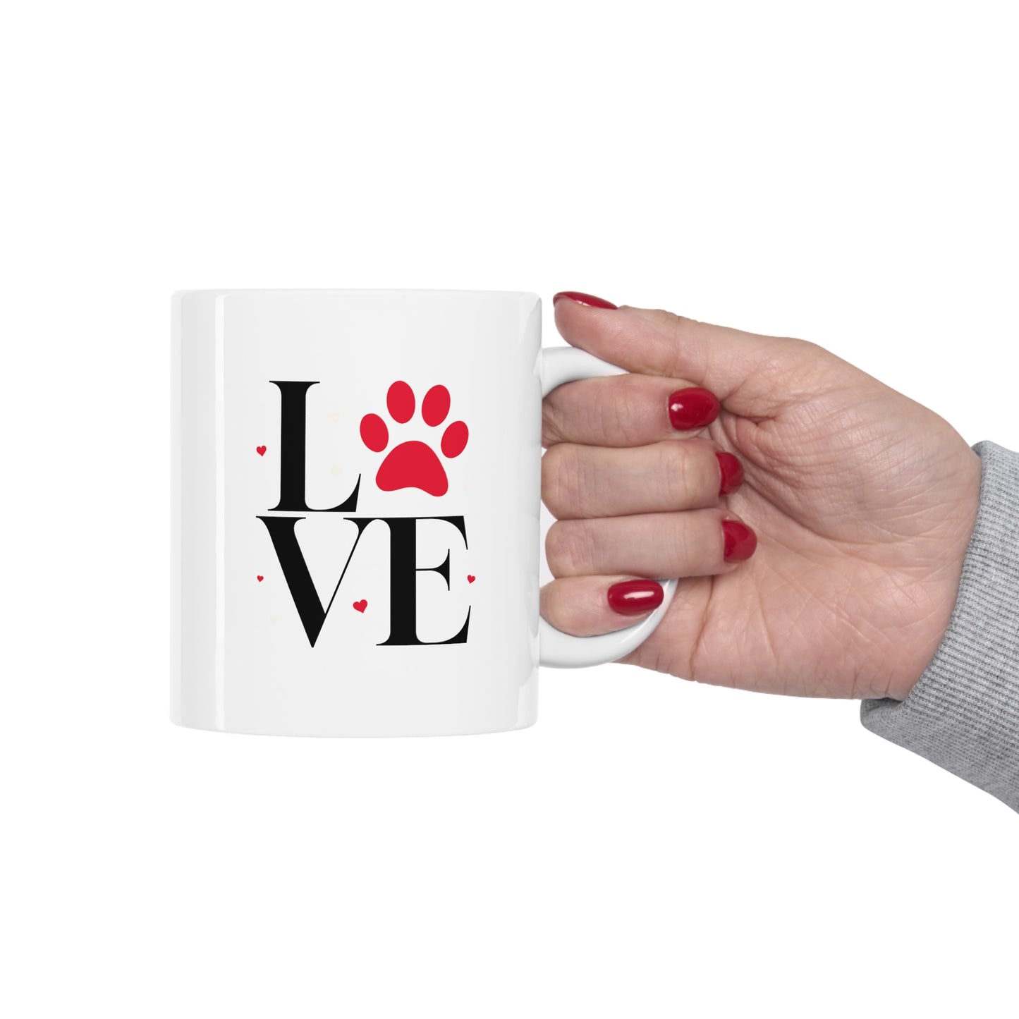 Coffee Mug - Pet Love | White | Ceramic 11oz | Microwave and Dishwasher Safe