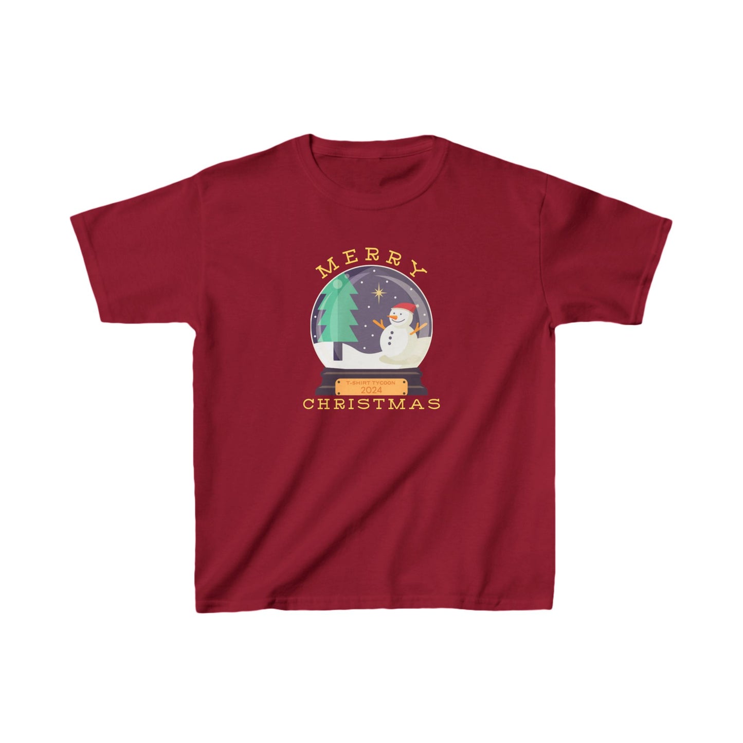Kids Heavy Cotton™ Tee Snowman Snow Globe