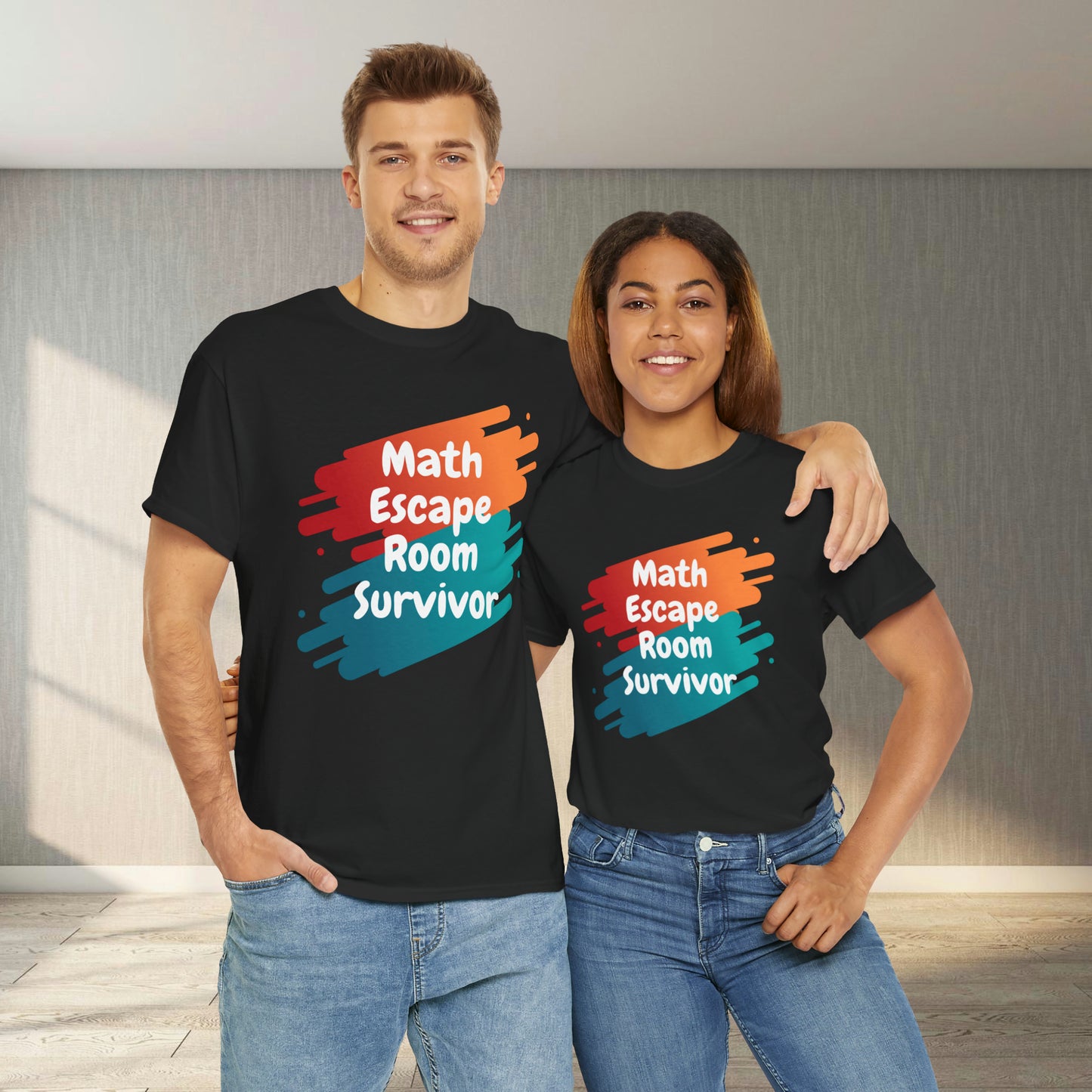 T-Shirt - Math Escape Room Survivor | Classic Fit | 100% Cotton | Heavy Cotton