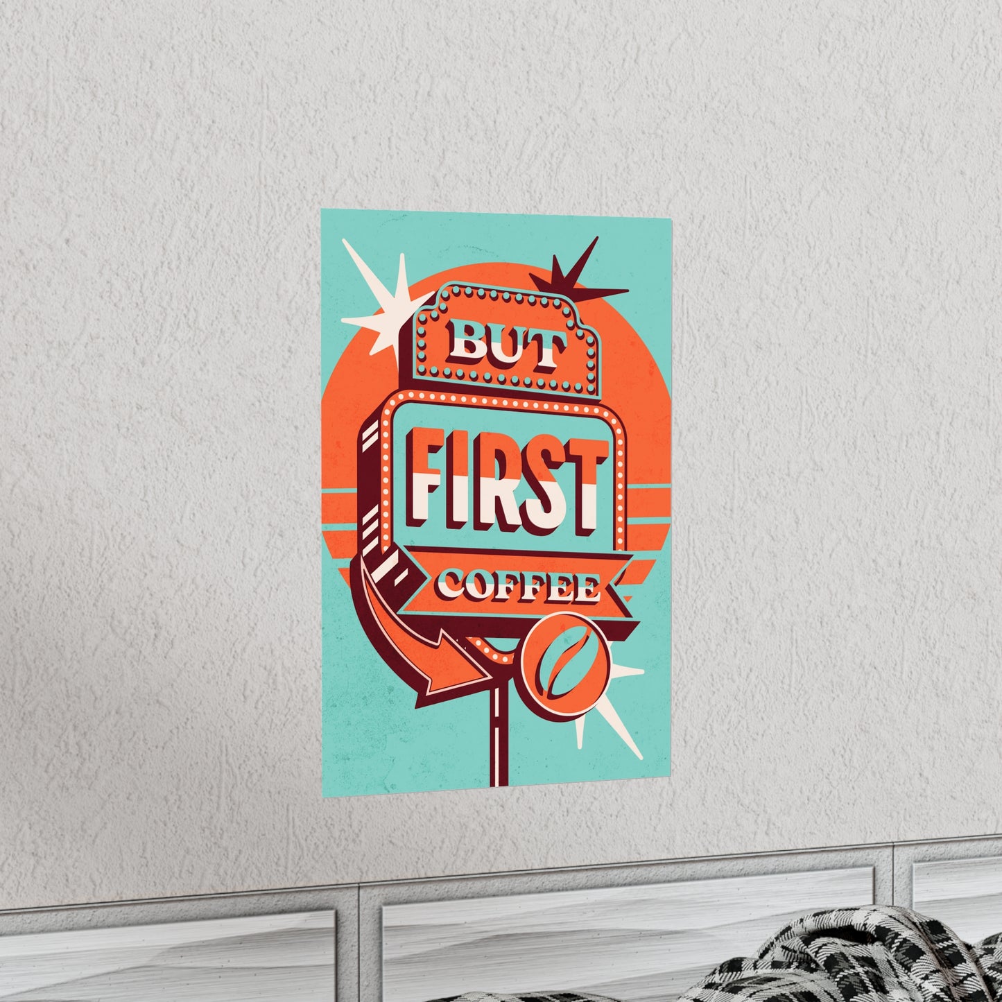 Poster - But First Coffee | Coffee Vintage | Premium Matte Poster