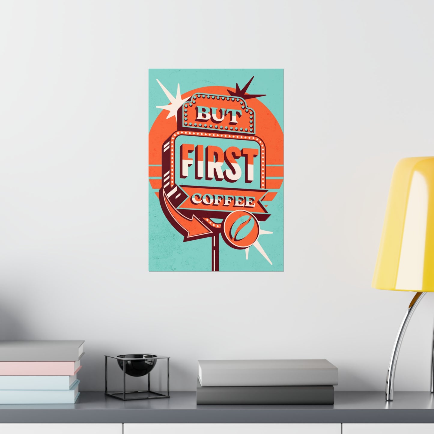 Poster - But First Coffee | Coffee Vintage | Premium Matte Poster