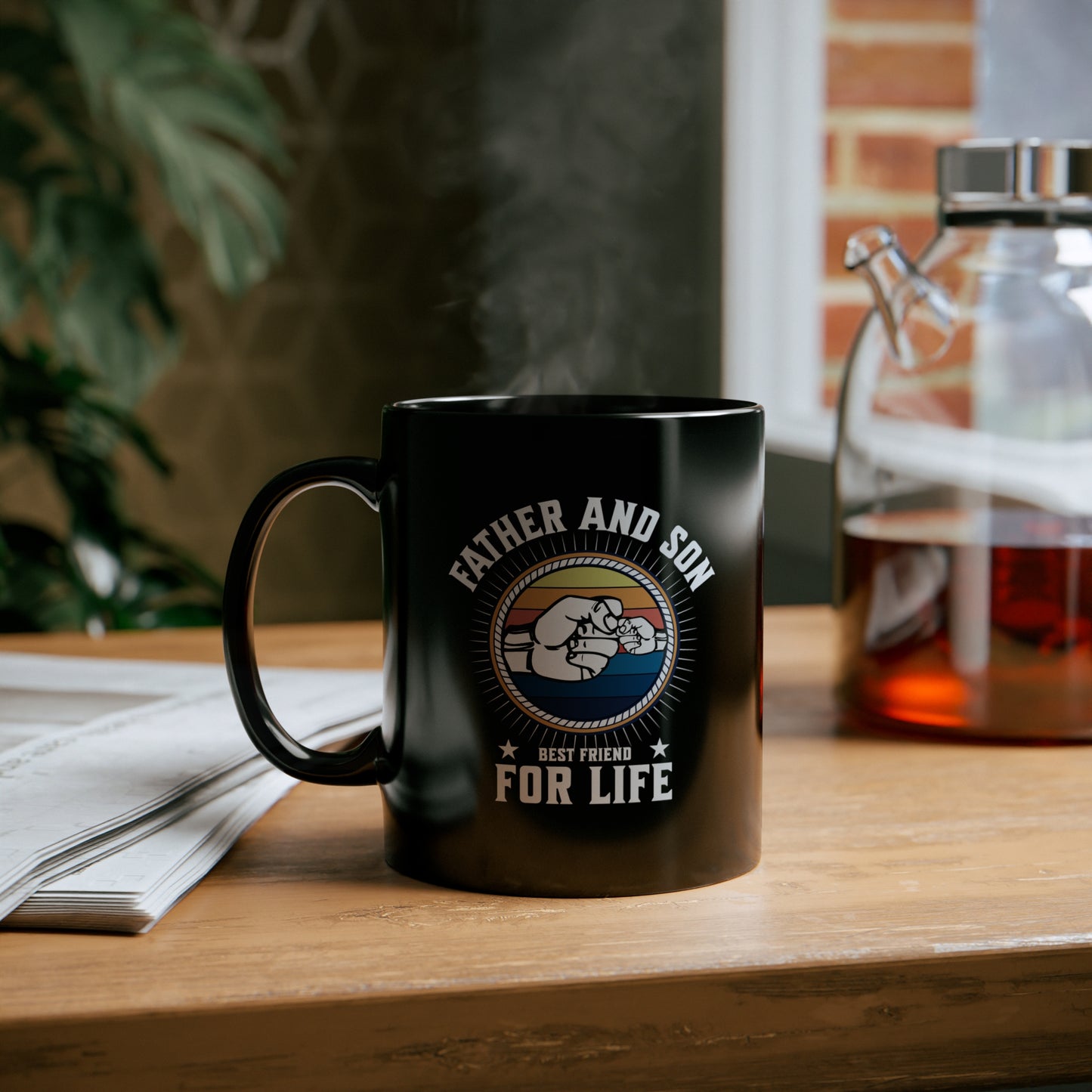 Coffee Mug - Father And Son | Black | Ceramic 11oz | Microwave and Dishwasher Safe