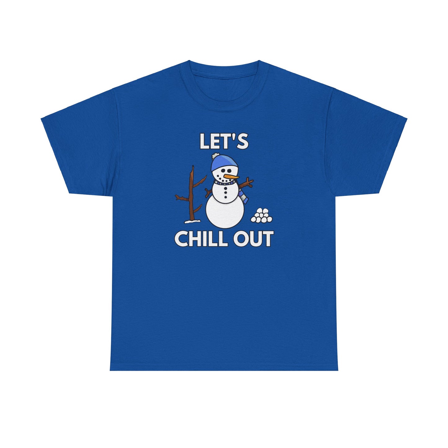 T-Shirt Let's Chill Out Snowman Design