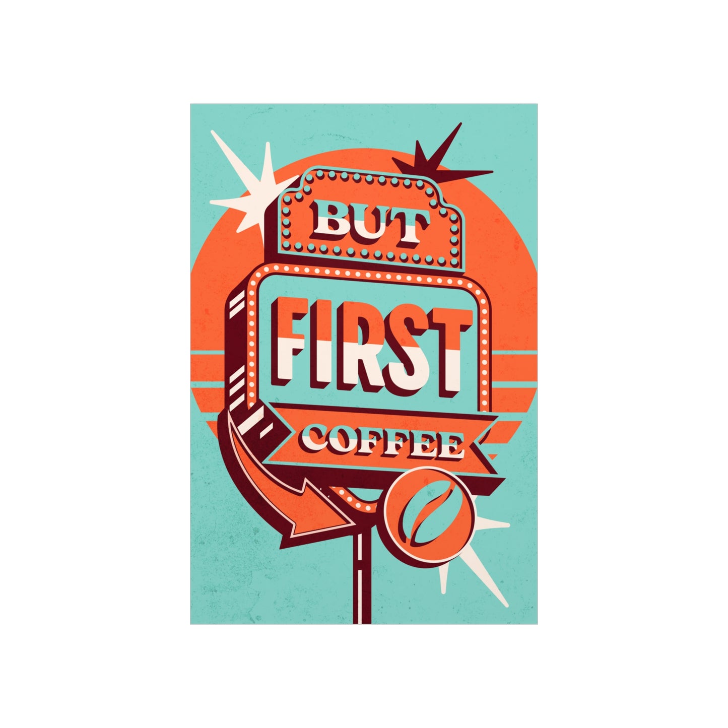Poster - But First Coffee | Coffee Vintage | Premium Matte Poster