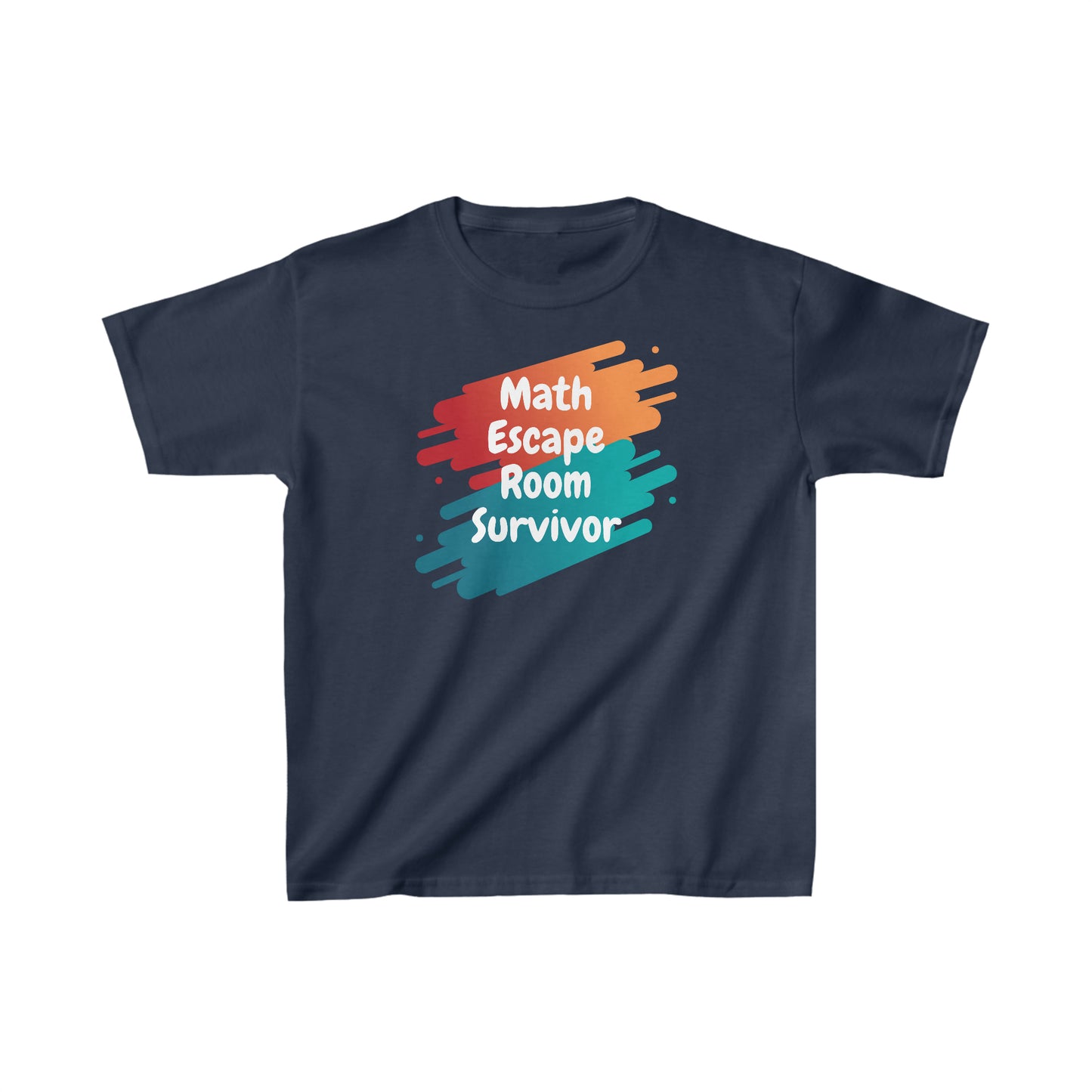 T-Shirt (Kids) - Math Escape Room Survivor | Math | Classic Fit | 100% Cotton | Funny, Witty, Sarcastic