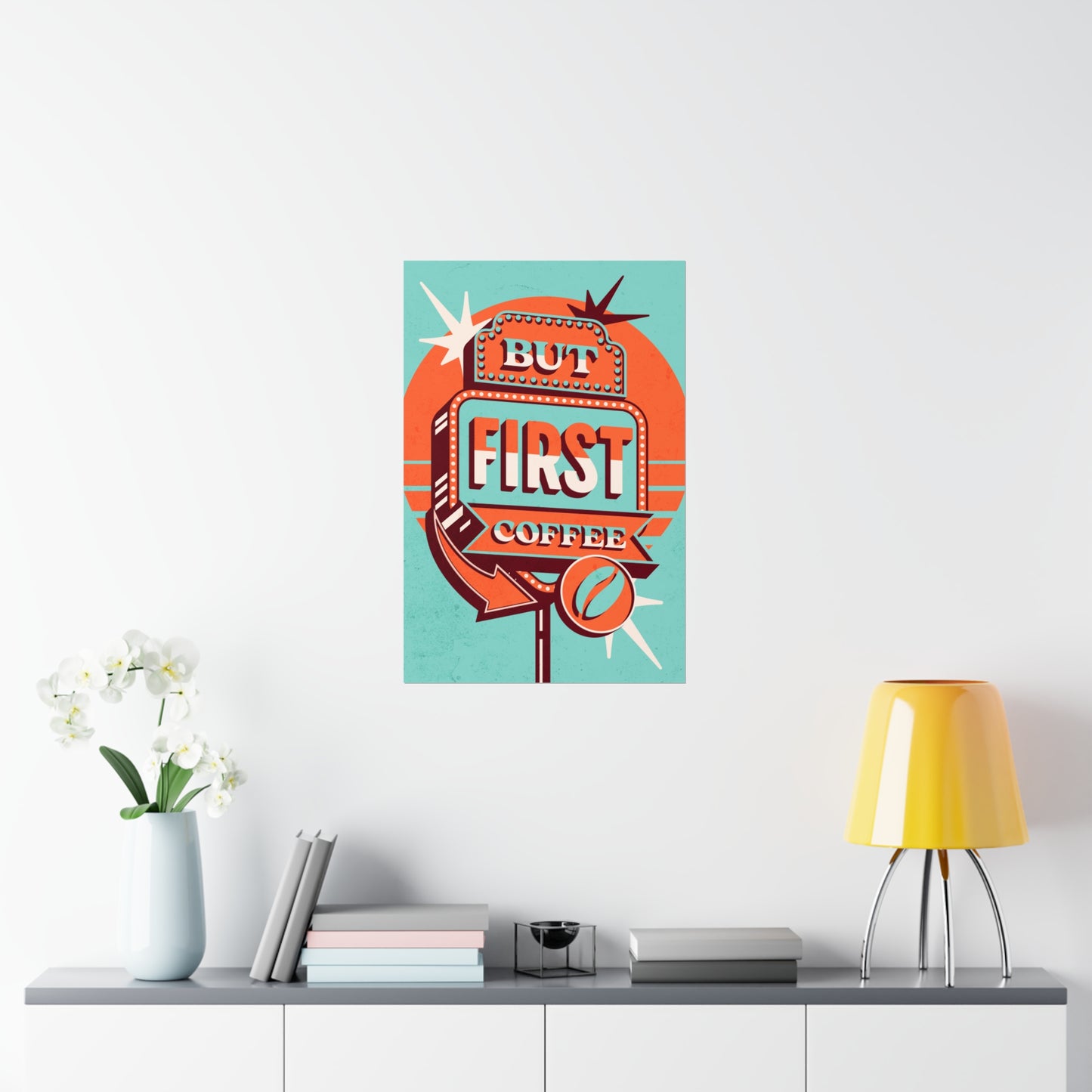 Poster - But First Coffee | Coffee Vintage | Premium Matte Poster