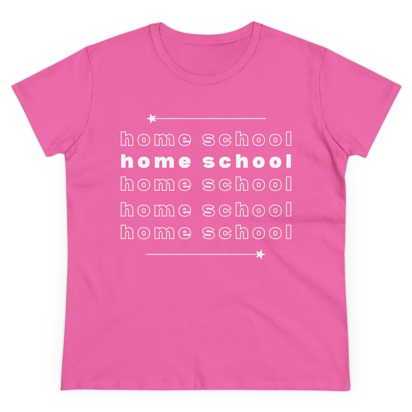 T-Shirt (Womens) - Holme School, Home School, Home School | Semi Fitted | 100% Cotton | Funny, Witty, Sarcastic