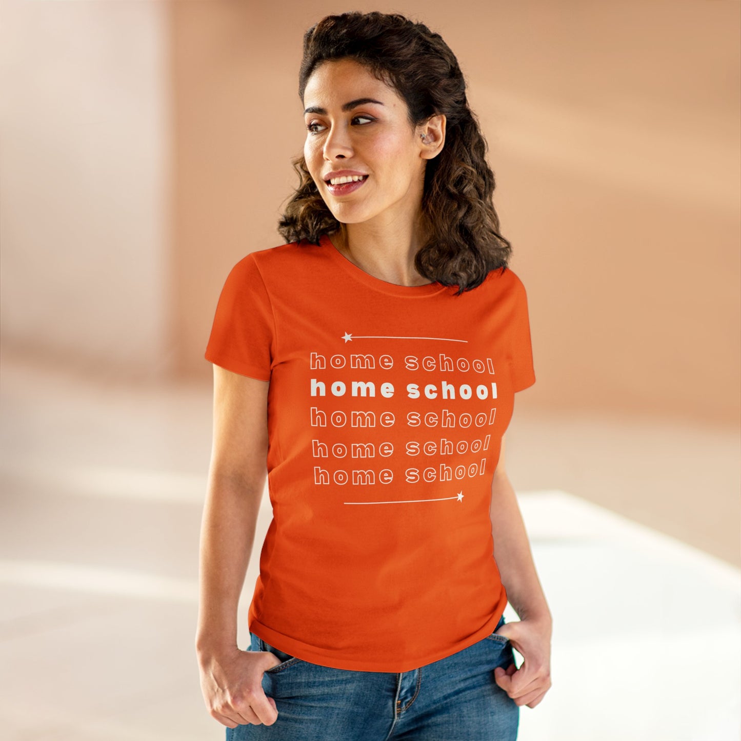 T-Shirt (Womens) - Holme School, Home School, Home School | Semi Fitted | 100% Cotton | Funny, Witty, Sarcastic