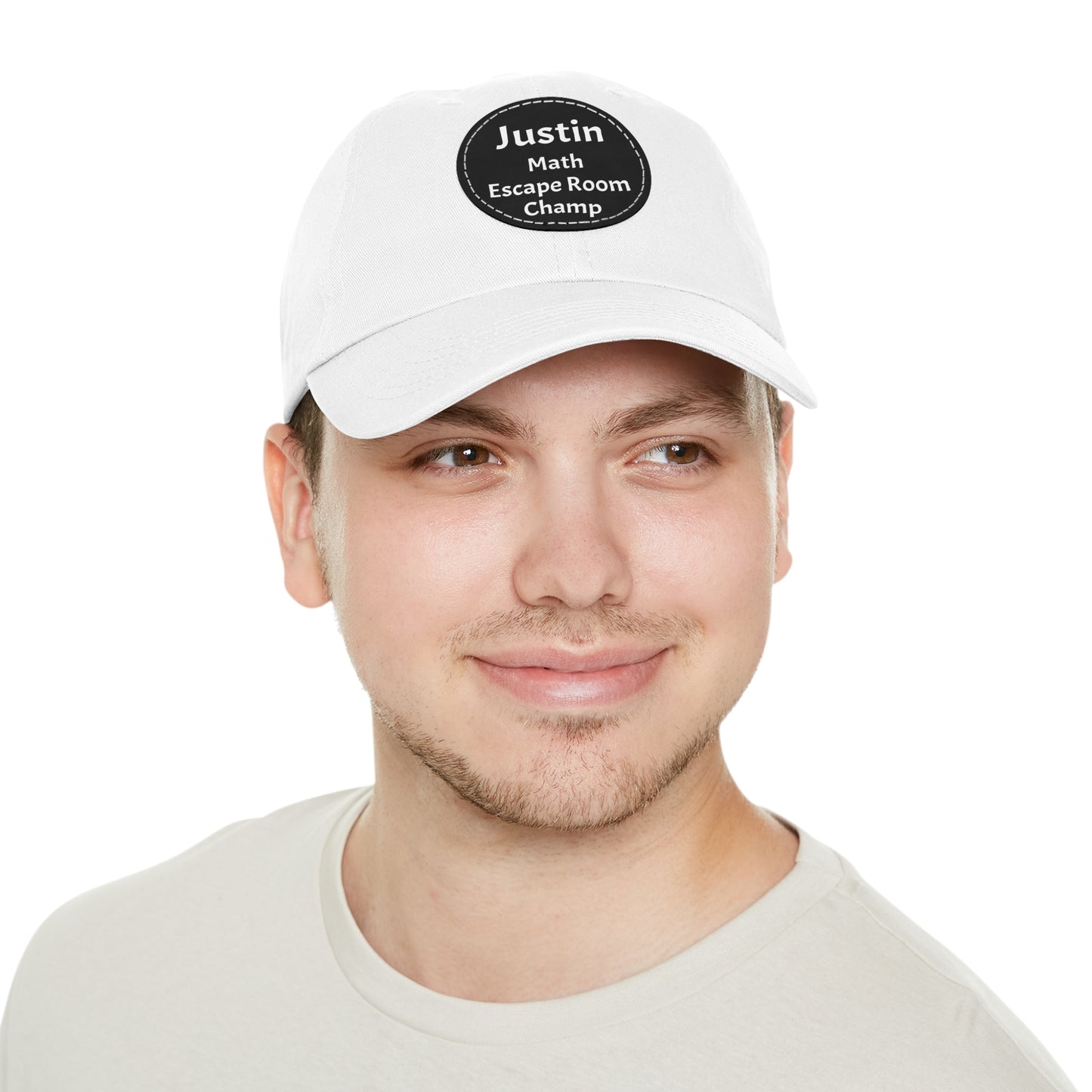 Hat (CUSTOM) - Baseball Hat | 100% Cotton | Patch 100% Leather | Pre-Curved Bill