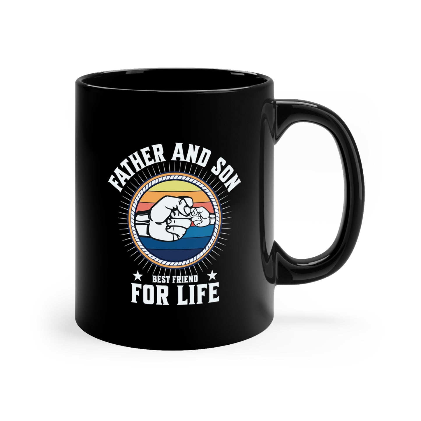 Coffee Mug - Father And Son | Black | Ceramic 11oz | Microwave and Dishwasher Safe
