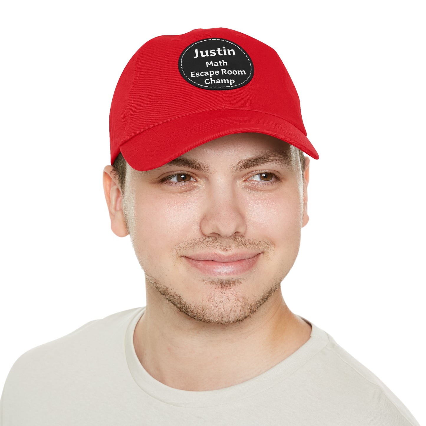 Hat (CUSTOM) - Baseball Hat | 100% Cotton | Patch 100% Leather | Pre-Curved Bill