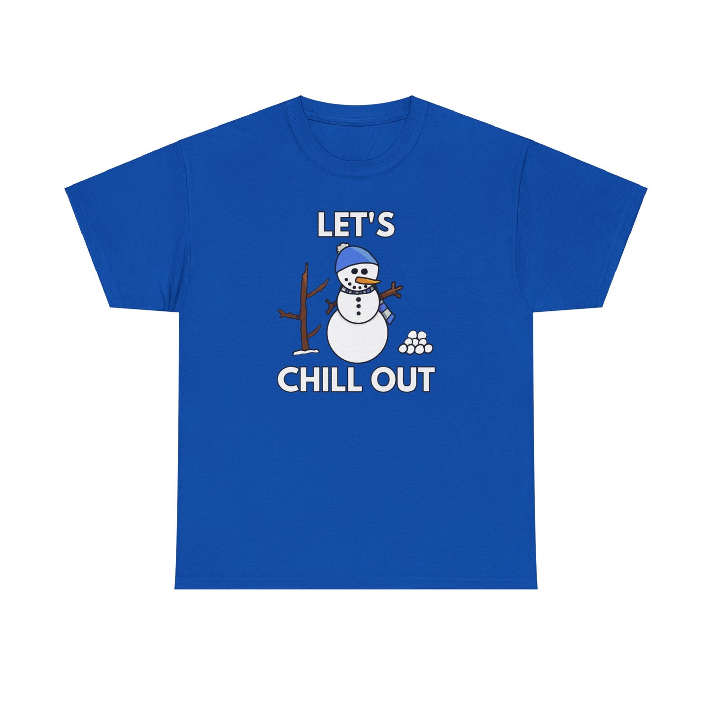 T-Shirt Let's Chill Out Snowman Design