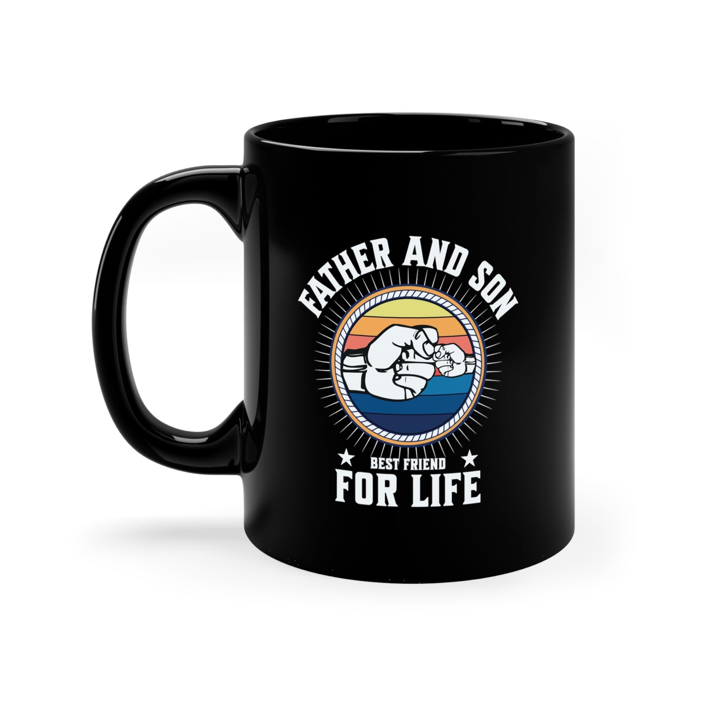 Coffee Mug - Father And Son | Black | Ceramic 11oz | Microwave and Dishwasher Safe