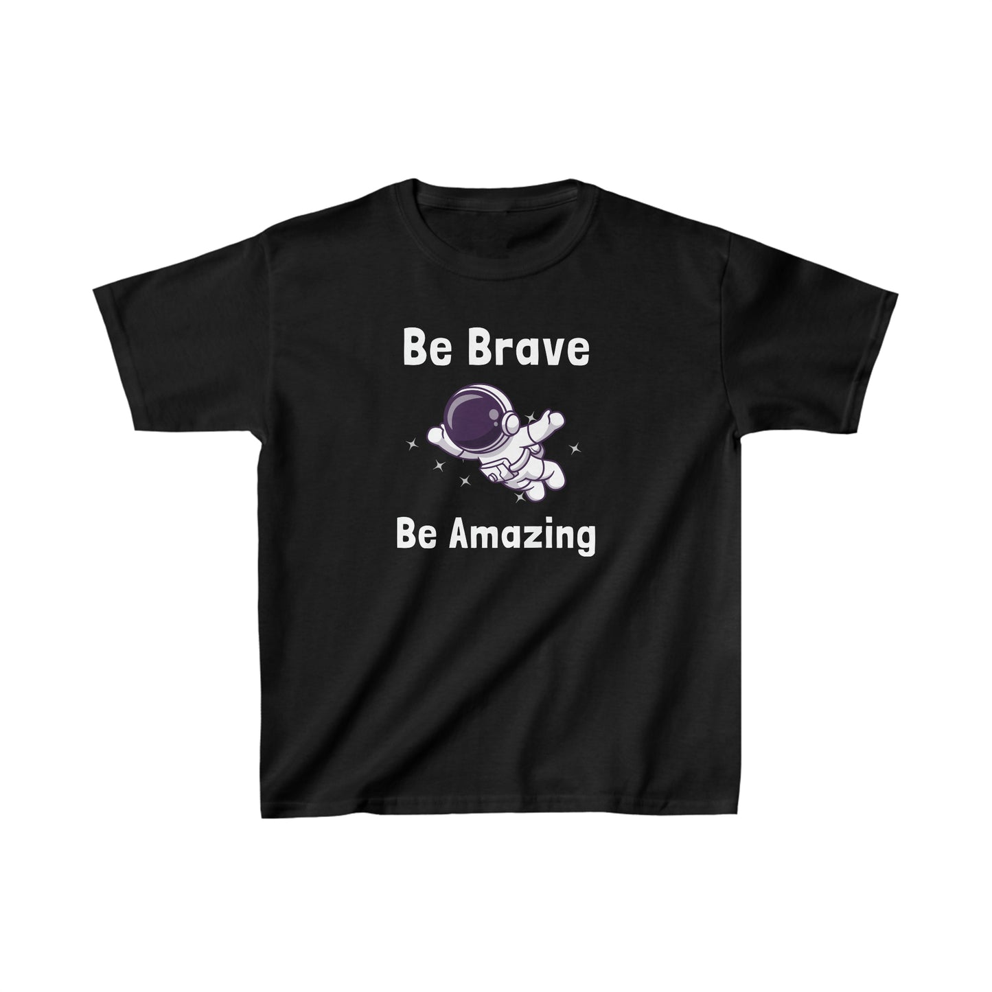 T-Shirt (Kids) - Be Brave, Be Amazing | Astronomy | Classic Fit | 100% Cotton | Funny, Witty, Sarcastic