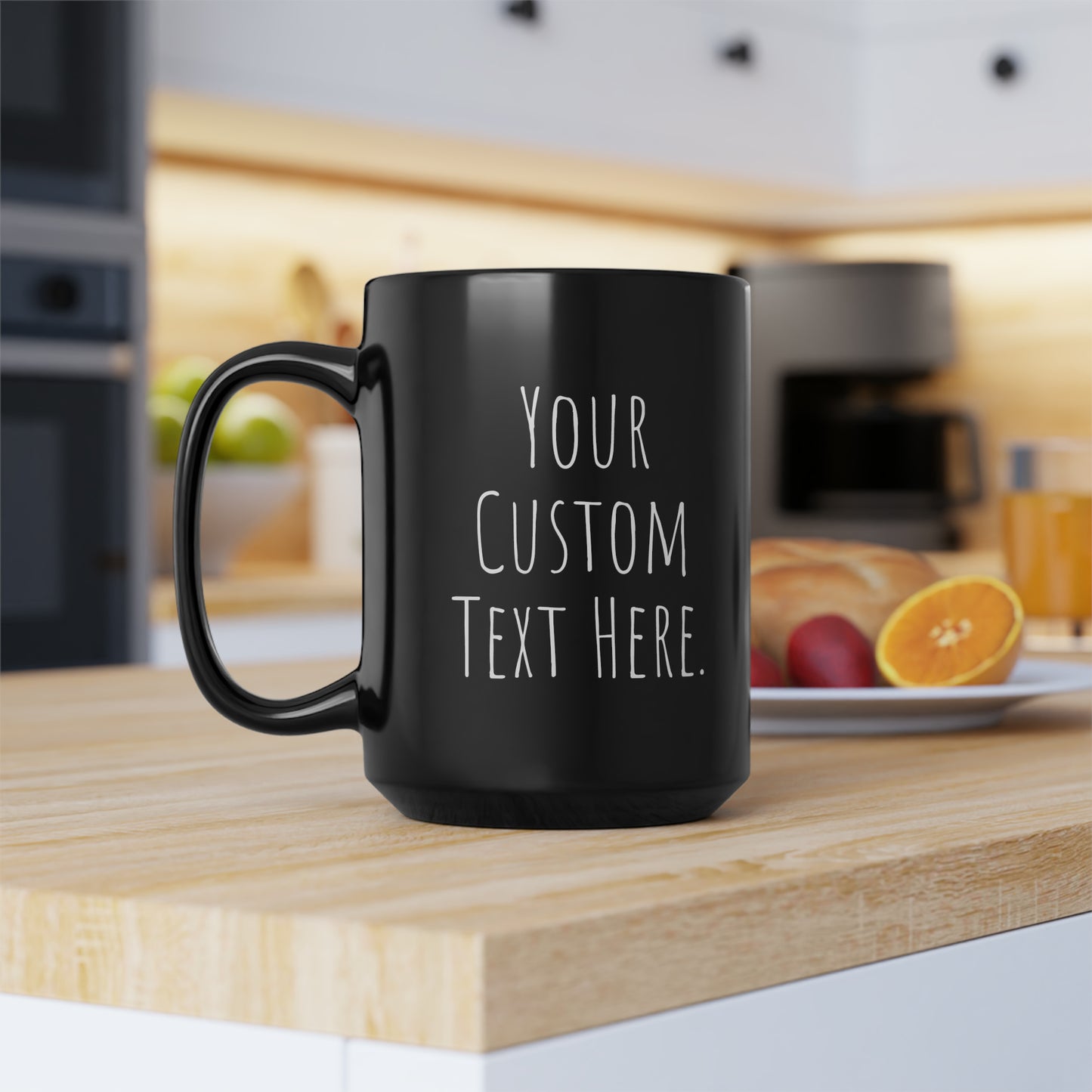 Coffee Mug (CUSTOM) | Black | Ceramic 15oz | Microwave and Dishwasher Safe