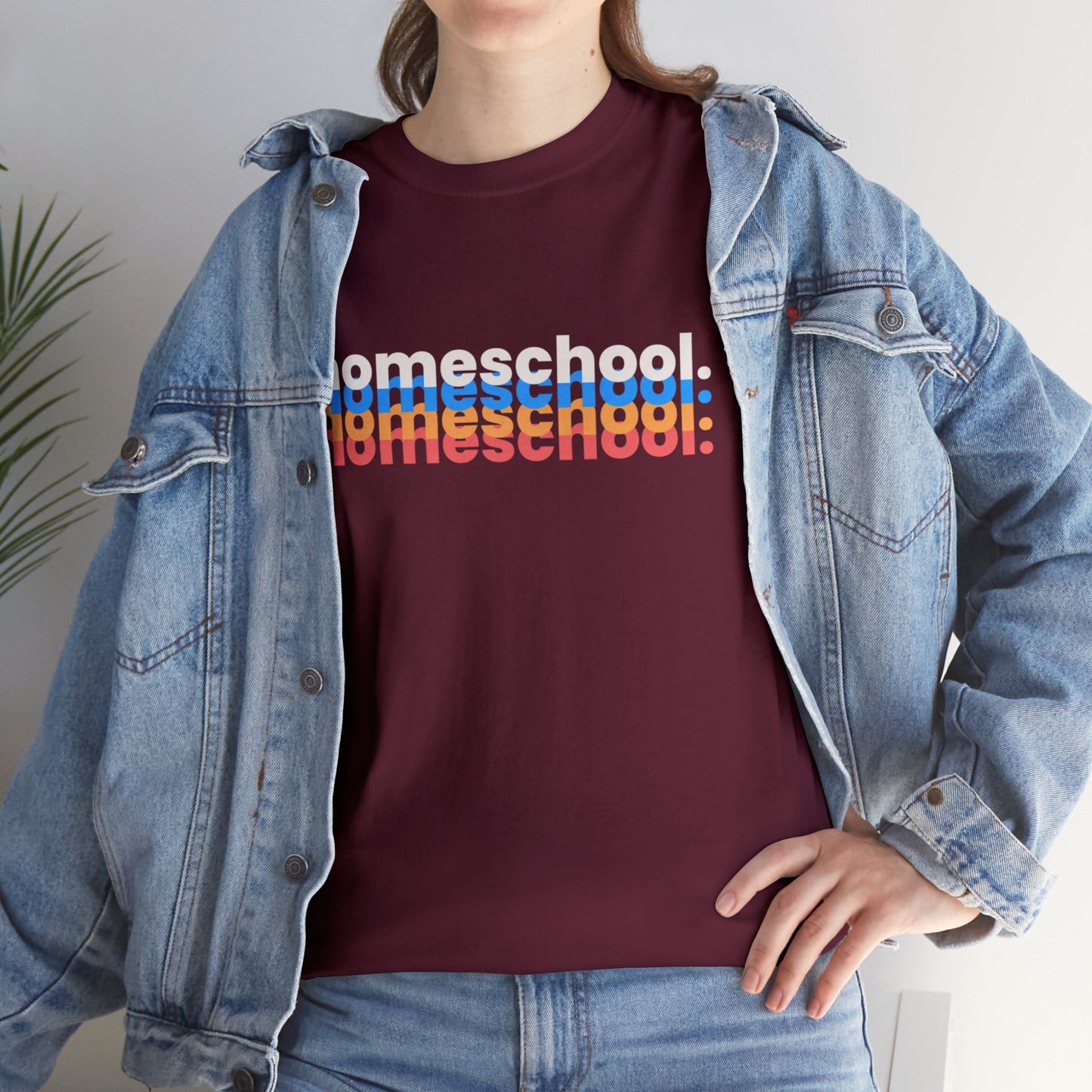 T-Shirt - Home School Blur | Classic Fit | 100% Cotton | Heavy Cotton