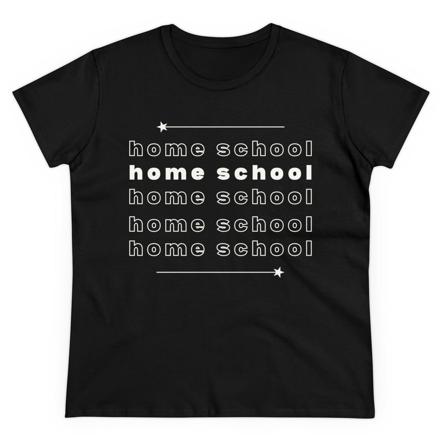 T-Shirt (Womens) - Holme School, Home School, Home School | Semi Fitted | 100% Cotton | Funny, Witty, Sarcastic