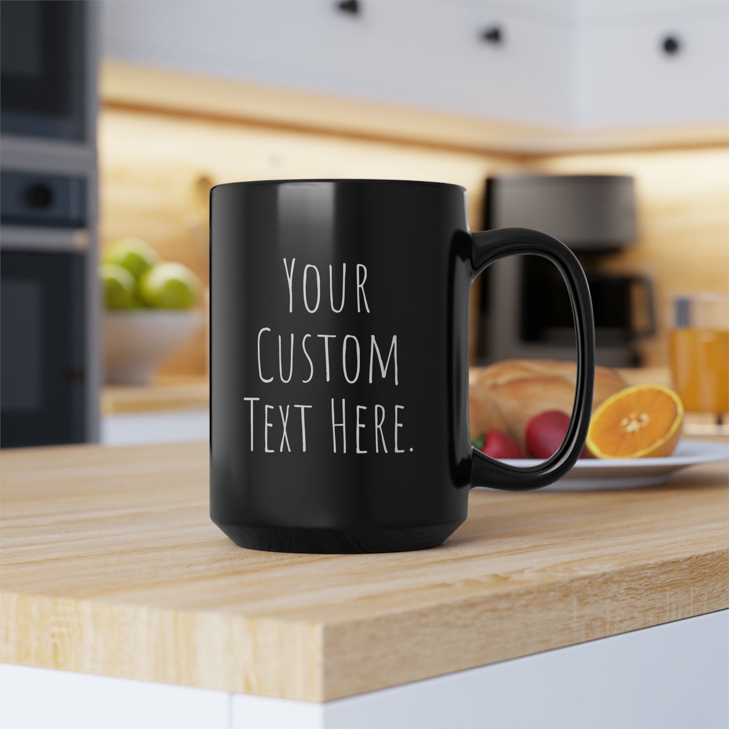 Coffee Mug (CUSTOM) | Black | Ceramic 15oz | Microwave and Dishwasher Safe