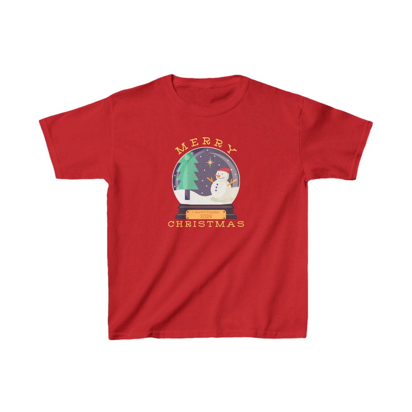 Kids Heavy Cotton™ Tee Snowman Snow Globe