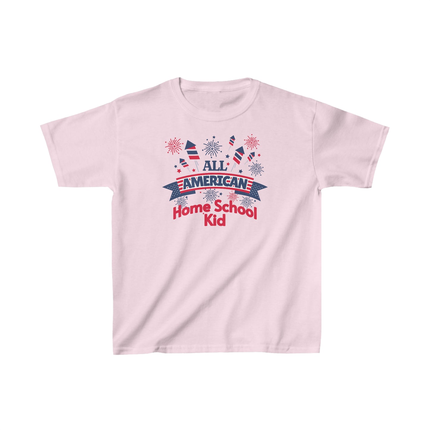 T-Shirt (Kids) - All American Home School Kid | Classic Fit | 100% Cotton | Funny, Witty, Sarcastic