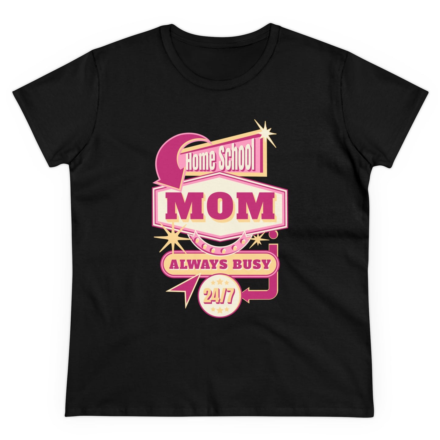 T-Shirt (Womens) - Home School Mom | Semi Fitted | 100% Cotton | Funny, Witty, Sarcastic