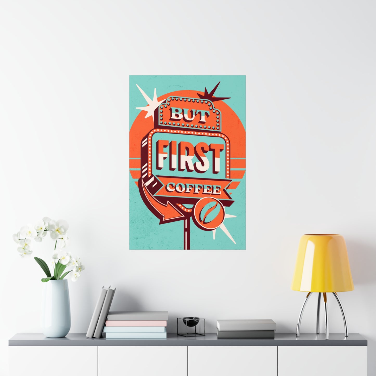Poster - But First Coffee | Coffee Vintage | Premium Matte Poster