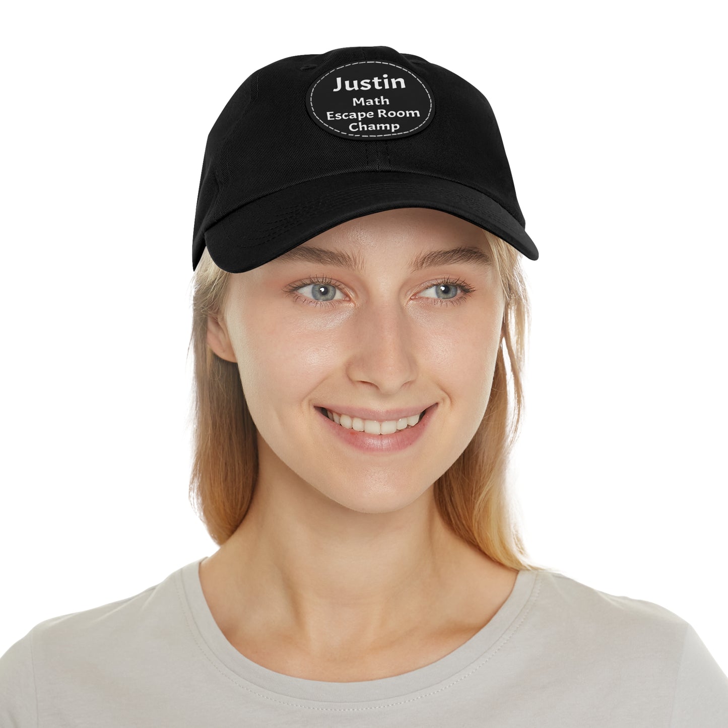 Hat (CUSTOM) - Baseball Hat | 100% Cotton | Patch 100% Leather | Pre-Curved Bill