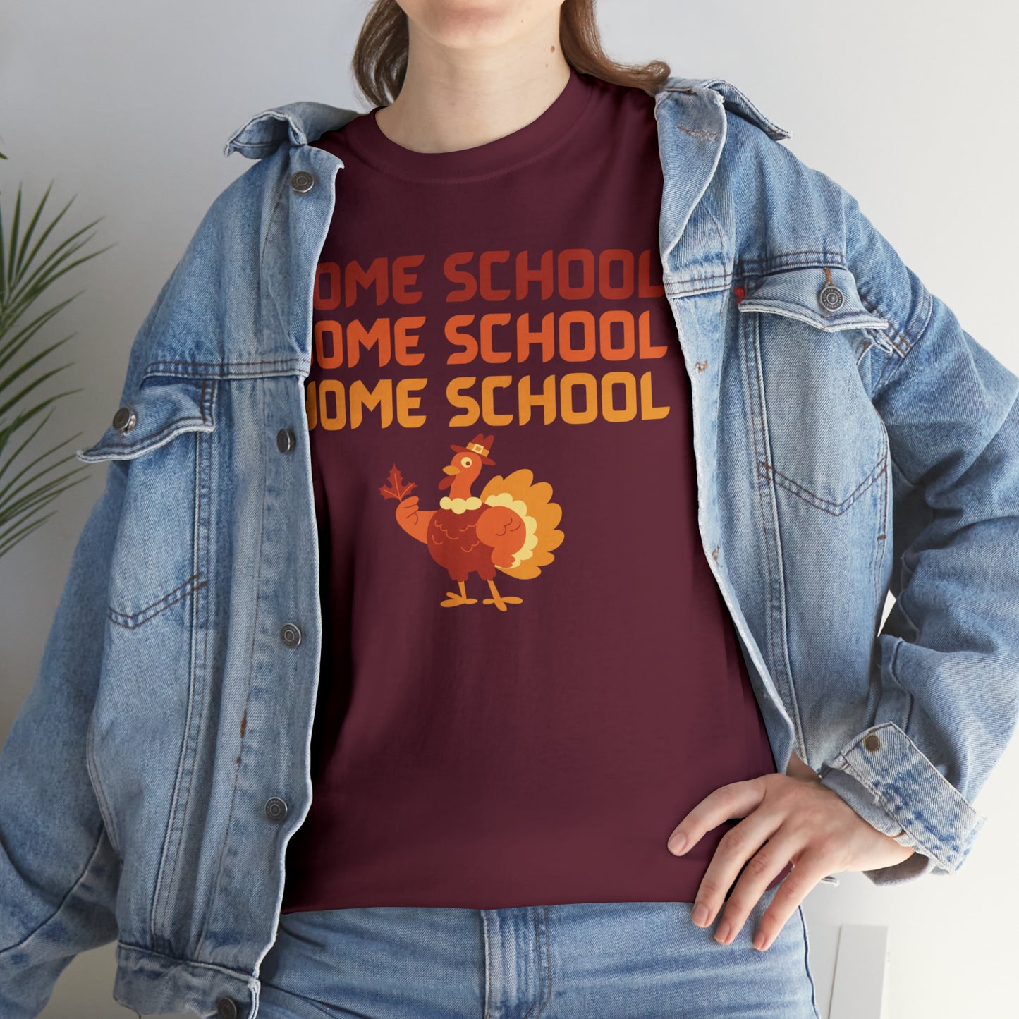 T-Shirt - Home School Thanksgiving | Classic Fit | 100% Cotton | Heavy Cotton