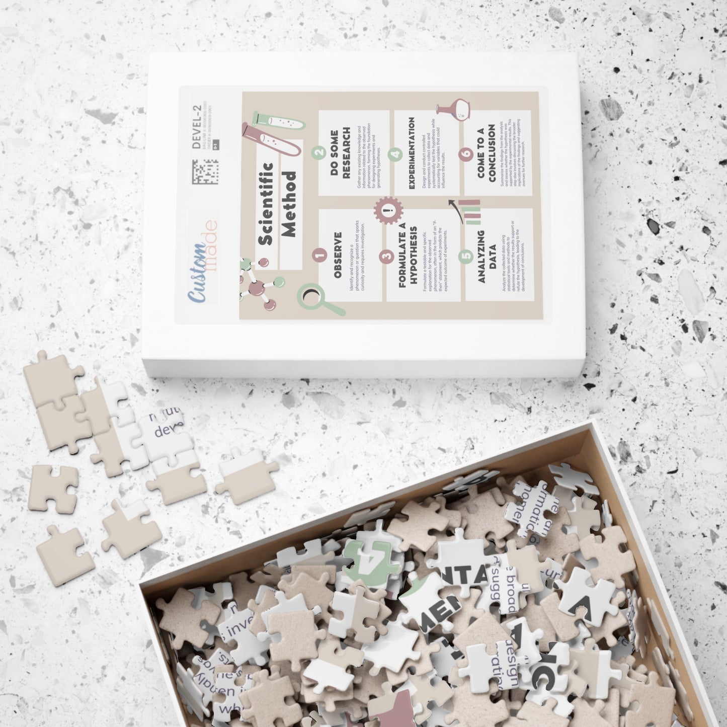 Jigsaw Puzzle - The Scientific Method | Critical Thinking | Science | Wall Decor