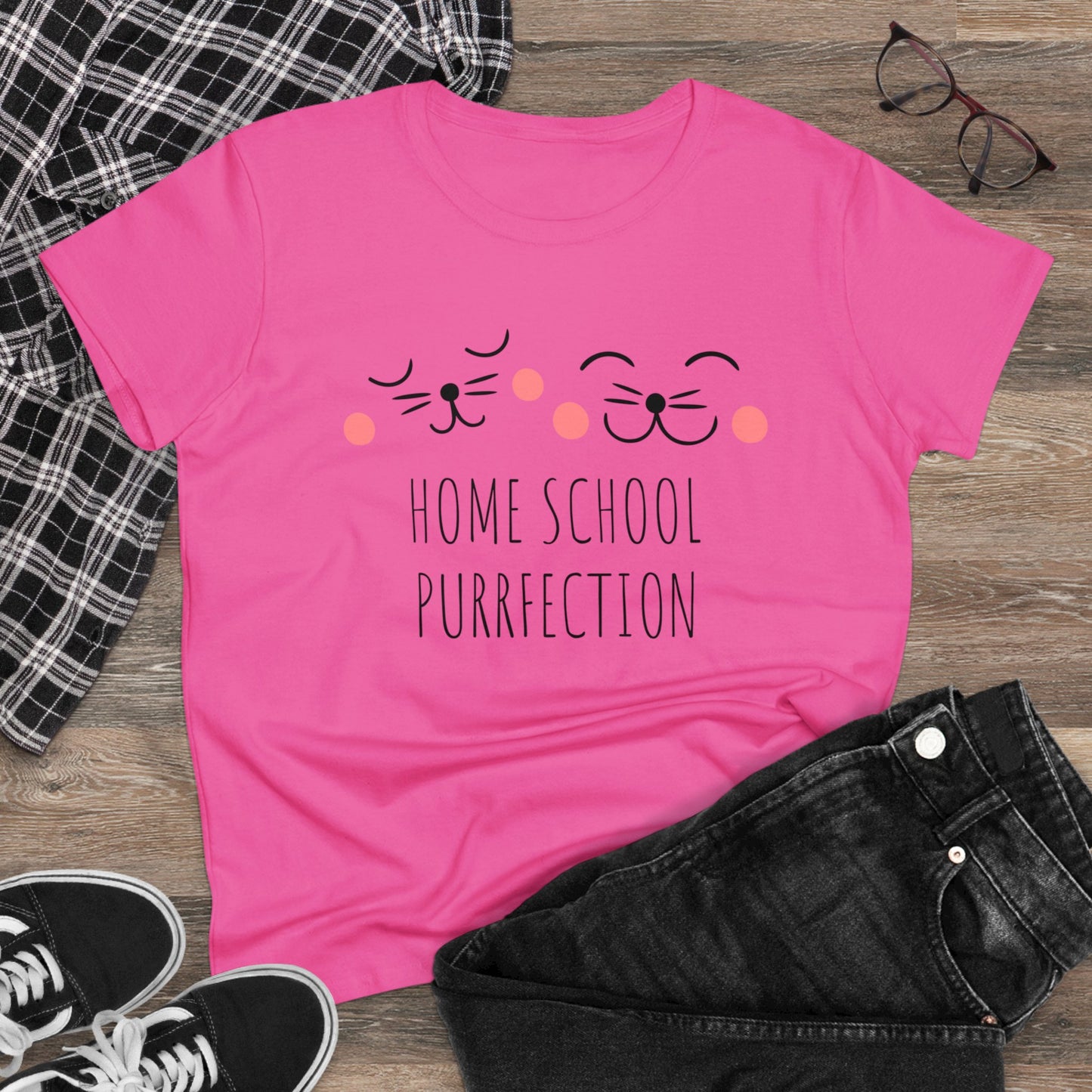 T-Shirt (Womens) - Home School Perfection | Semi Fitted | 100% Cotton | Funny, Witty, Sarcastic