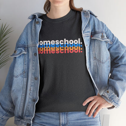 T-Shirt - Home School Blur | Classic Fit | 100% Cotton | Heavy Cotton