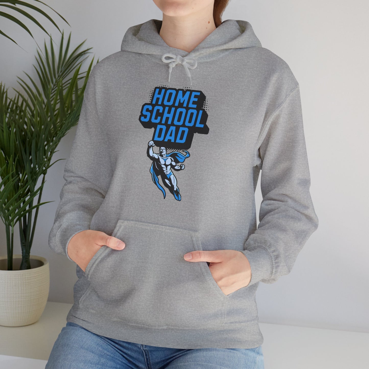 Sweater - Home School Super Dad | Hooded Sweater | Classic Fit