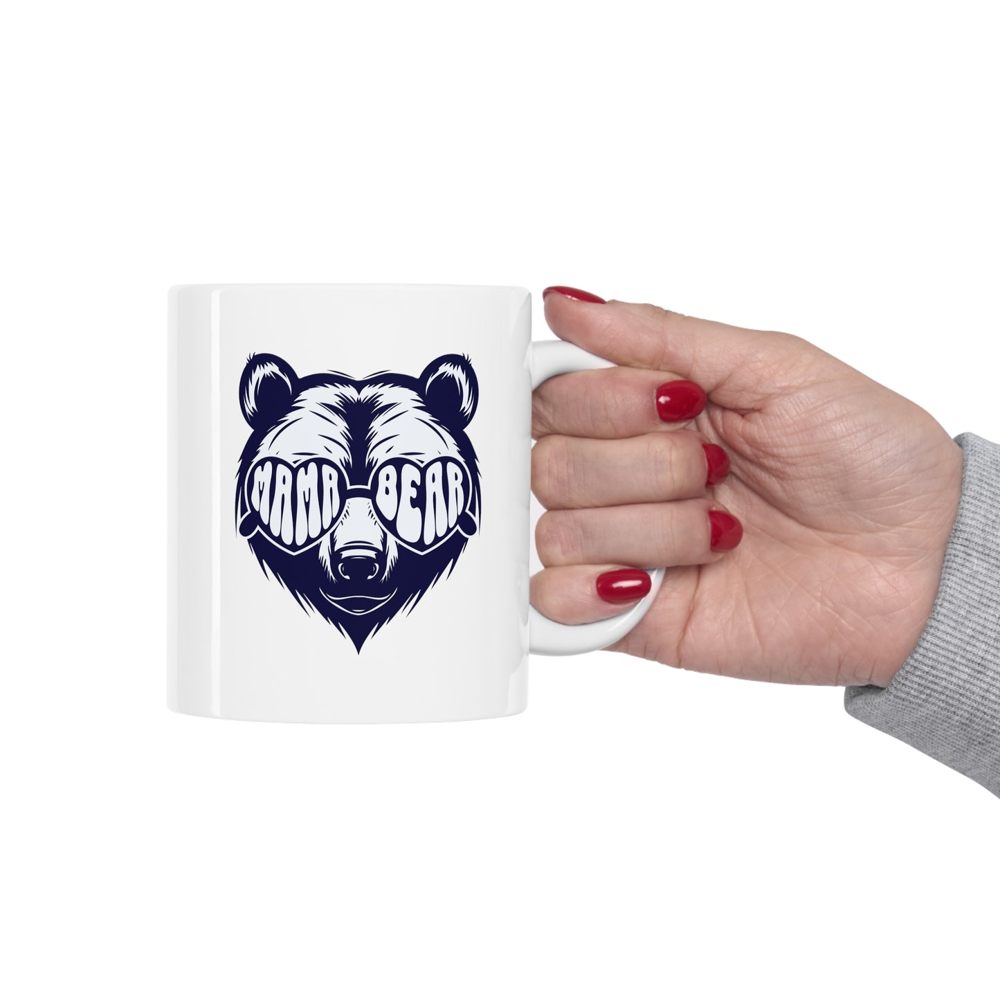 Coffee Mug - Mama Bear | White | Ceramic 11oz | Microwave and Dishwasher Safe