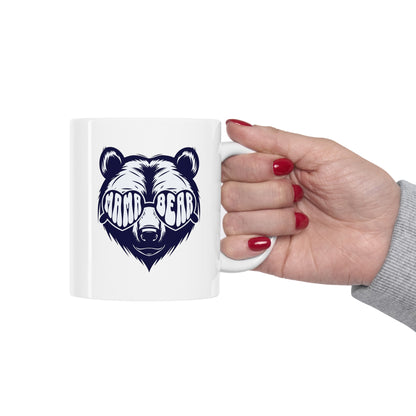 Coffee Mug - Mama Bear | White | Ceramic 11oz | Microwave and Dishwasher Safe