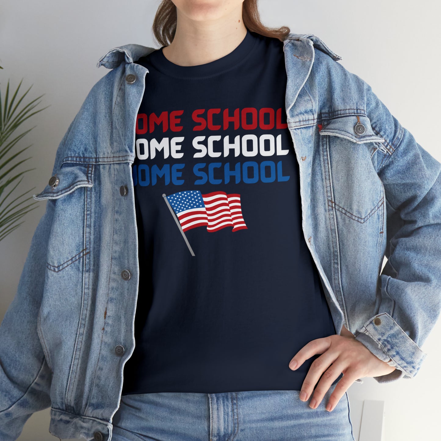 T-Shirt - Home School America | Classic Fit | 100% Cotton | Heavy Cotton