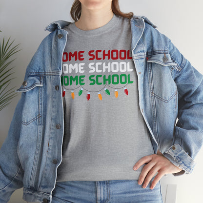 T-Shirt - Home School Christmas | Classic Fit | 100% Cotton | Heavy Cotton