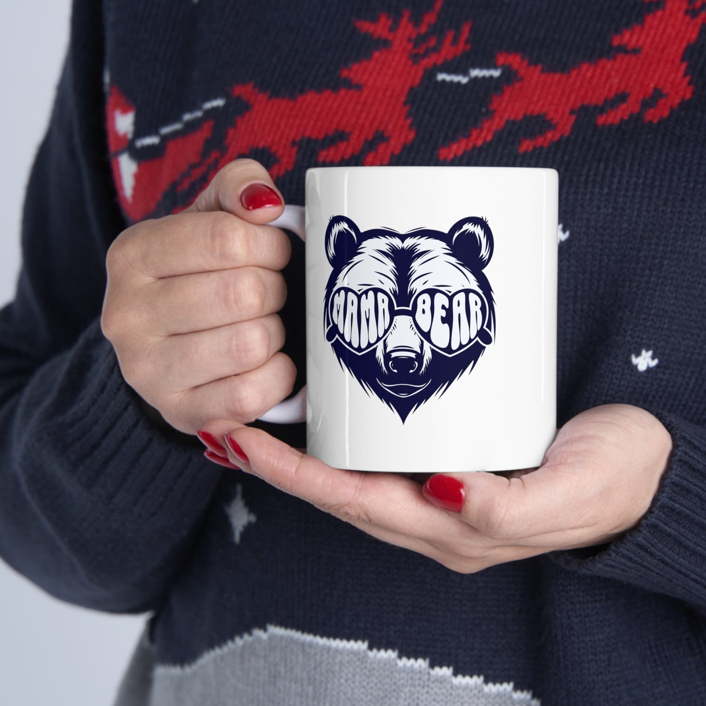 Coffee Mug - Mama Bear | White | Ceramic 11oz | Microwave and Dishwasher Safe