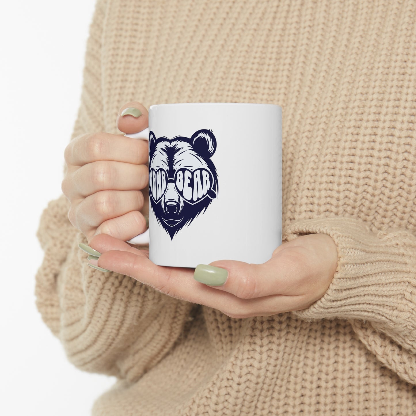 Coffee Mug - Mama Bear | White | Ceramic 11oz | Microwave and Dishwasher Safe